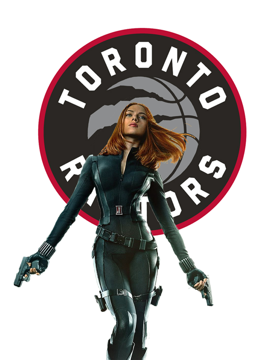 Toronto Raptors Black Widow Logo vinyl decal